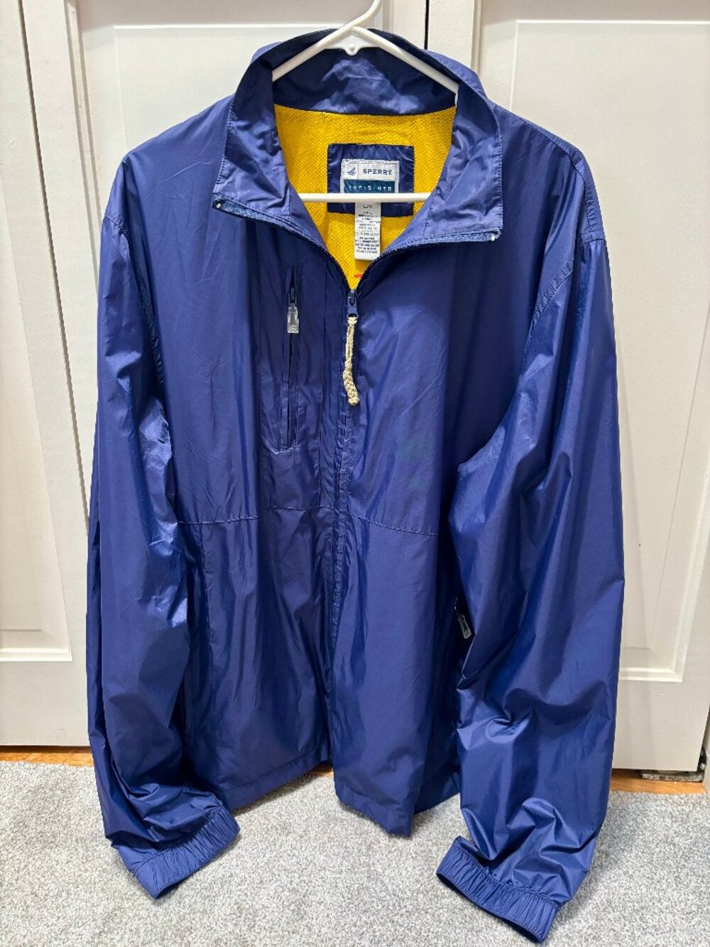 Sperry Top-Sider Navy Blue Lightweight Windbreaker Jacket L